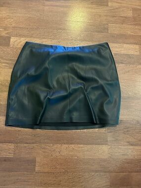 Express Black Faux Leather Mini Skirt